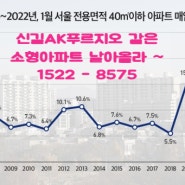 서울 아파트 거래 5건 중 1건은 소형아파트, 역대급 상승