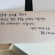 군대간 조카가 보낸 <헨리 데이비드 소로우>의 월든 이야기 !!!