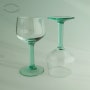 프랑스 빈티지 60's 포스트모던 그린 스템 와인잔 60's Postmodern Green Stemmed Wine Glass