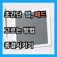 탭/패드 고르는 방법 종결 및 추천