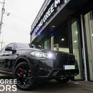 BMW X4 레드 캘리퍼, 유광블랙 휠 도색 일산 동그리모터스