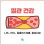 혈관건강 챙기려면 LDL, HDL, 총콜레스테롤, 중성지방부터 제대로 알아야 합니다