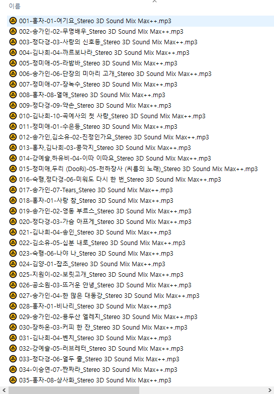 내일은 미스트롯 전곡모음 (Stereo 3D Sound Mix Max++) : 네이버 블로그