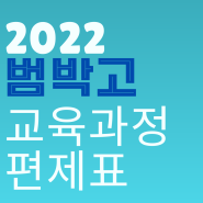 2022년 범박고 교육과정 편제표