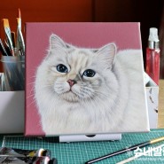반려동물초상화 :: 시베리안 네바 마스커레이드 프림 :: 반려묘초상화, 고양이초상화, 고양이리얼리즘