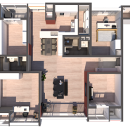 분당 미금역 아파트 3D 모델링 청솔성원 48평 아파트 인테리어 설계 디자인 [예이제디자인스페이스, YEIJE DESIGN SPACE]