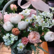 홍대 꽃집 :: 수수꽃다리 엄마한테 드릴 꽃바구니
