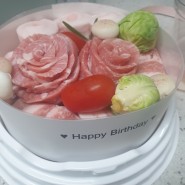 [블챌:10월1주차] 내돈내산 고기케이크 고기를 부탁해 생일선물 기념일선물 신박한 선물 특별한 선물 한돈케이크 고기선물세트 최고♡