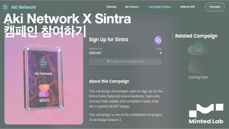 Aki Network X Sintra 캠페인 참여하기! : 네이버 블로그