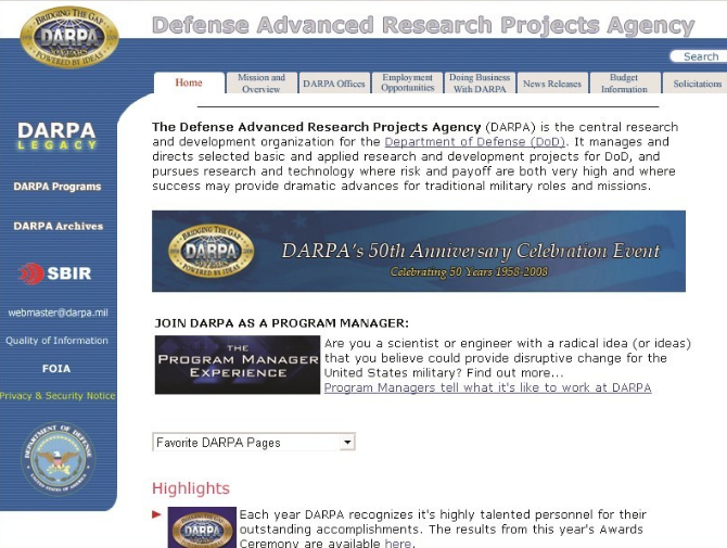 미국 성장의 비밀무기, 달파(DARPA) : 네이버 블로그