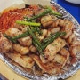 중랑역 주차장 포차 삼겹 김치 우동과 계란말이