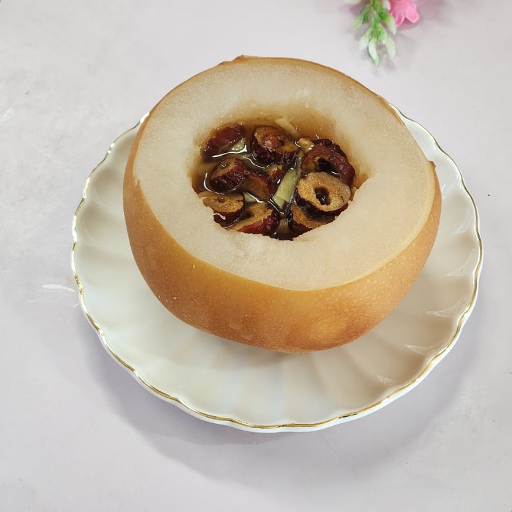 배숙 만들기 요리 칼로리 효능 감기에 좋은 음식 대추생강찜 : 네이버 블로그