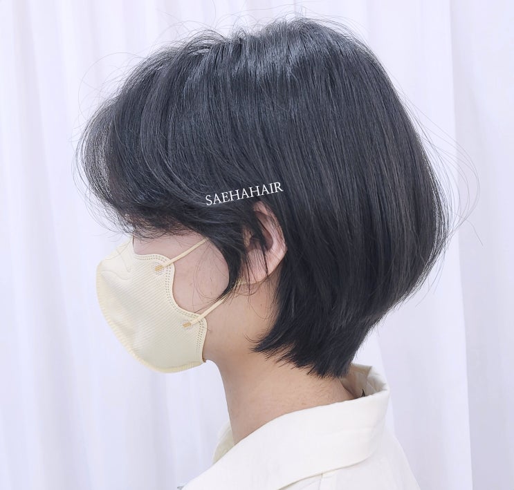 왕십리미용실 여자숏컷 새하헤어 여자짧은머리 리프컷 /단발레이어드컷 왕십리솜브레 레이어드컷 왕십리탈색 [1인미용실 by 새하원장 ...
