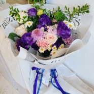 보라리시안셔스 결혼기념일꽃다발 ,꽃말
