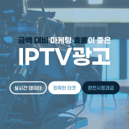 IPTV광고 금액 대비 마케팅 효율이 좋은 광고!