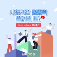 시험기간 집중력 떨어질 땐?-study with me 채널 추천