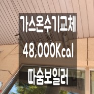 [대전가스온수기설치-따숨보일러]대전 동구 성남동 스마트뷰헬스장 가스온수기 48,000Kcal 2대교체