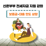 신혼부부 전세자금 대출 한도 상향 대출 방법