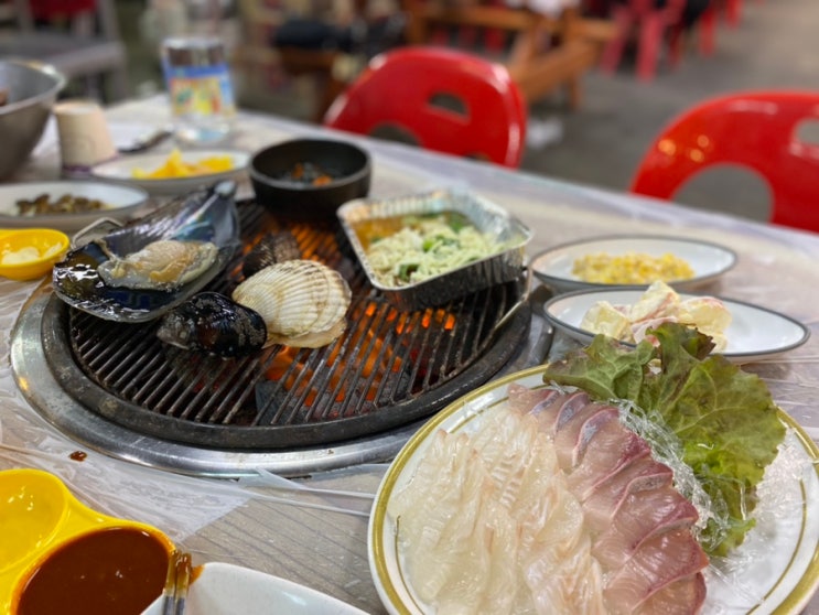 삽교천 조개구이 싱싱한 보경이네 조개구이 / 함상공원 놀이기구 : 네이버 블로그