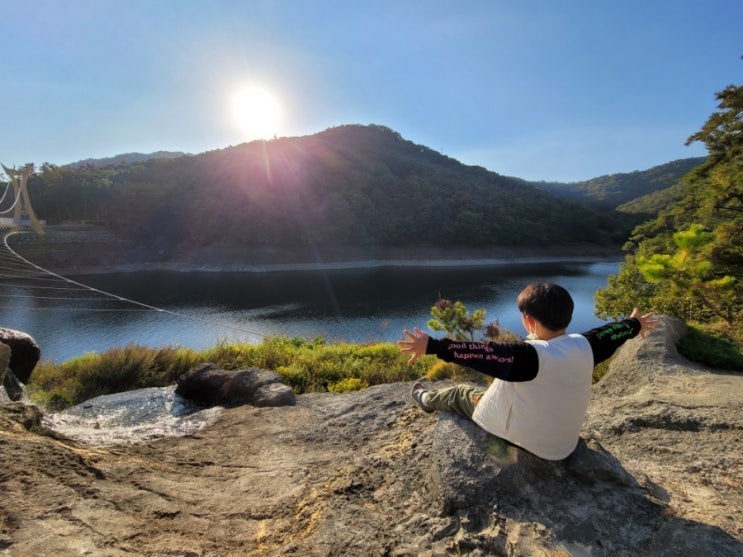 장성호 수변길, 출렁다리 나들이