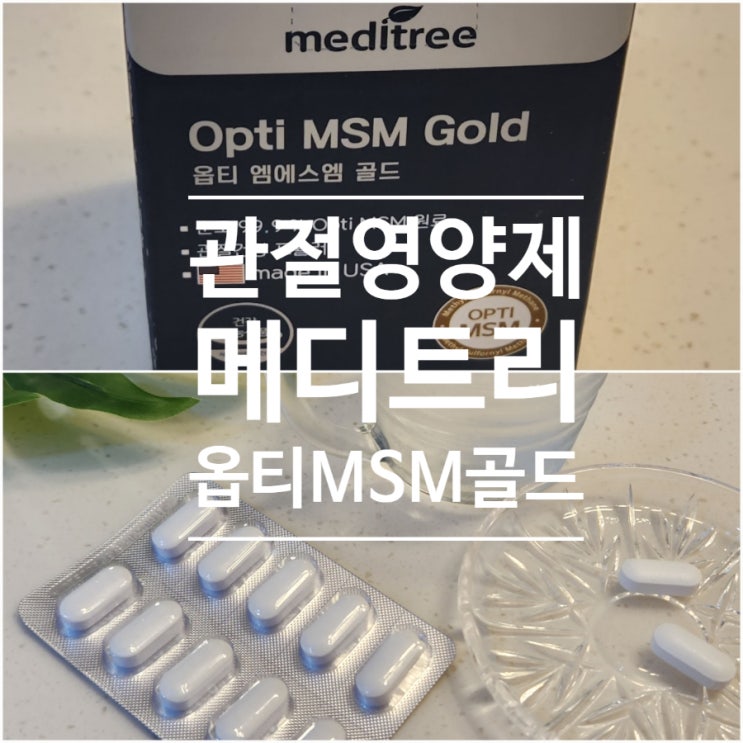메디트리 옵티 MSM 골드 관절 영양제가 필요한 계절입니다 : 네이버 블로그