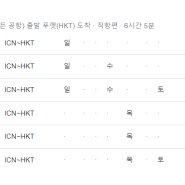 2022년 10월27일 현재 푸켓에 들어오고 있는 직항편 정리