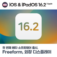 애플 iOS & iPadOS 16.2 베타 소프트웨어 배포, Freeform 앱 및 외장 디스플레이 지원 추가