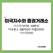 미국 대표 지수와 증권거래소 :: 나스닥 NYSE AMEX, 다우지수 러셀2000 S&P500