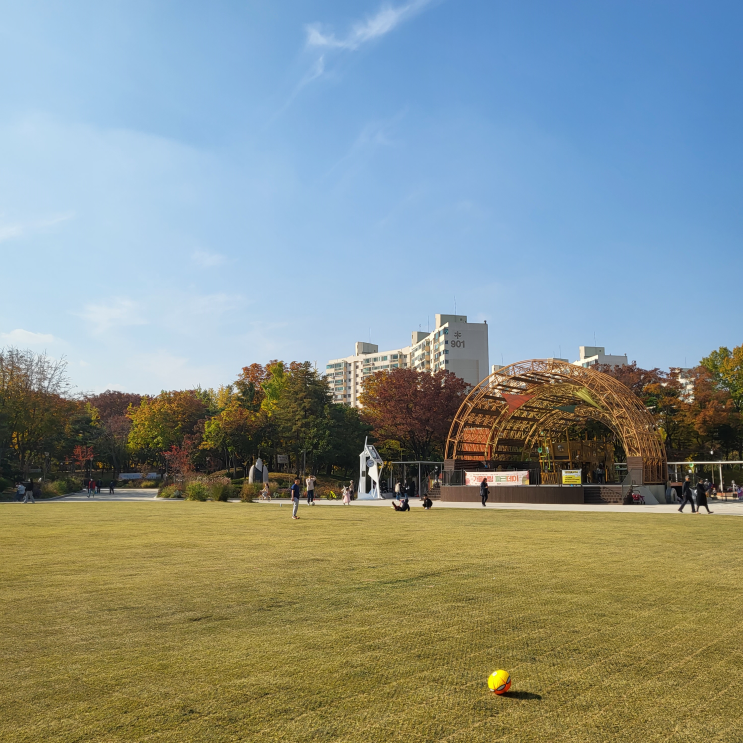 목동 양천공원으로 아이들과... (놀이터, 책 쉼터, 키지트, 주차 팁)