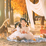 가을 단풍과 함께 아이 사진 찍기