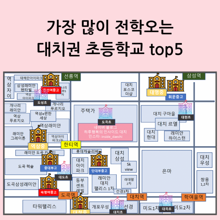 가장 많이 전학오는 대치권 초등학교 Top5 : 네이버 블로그