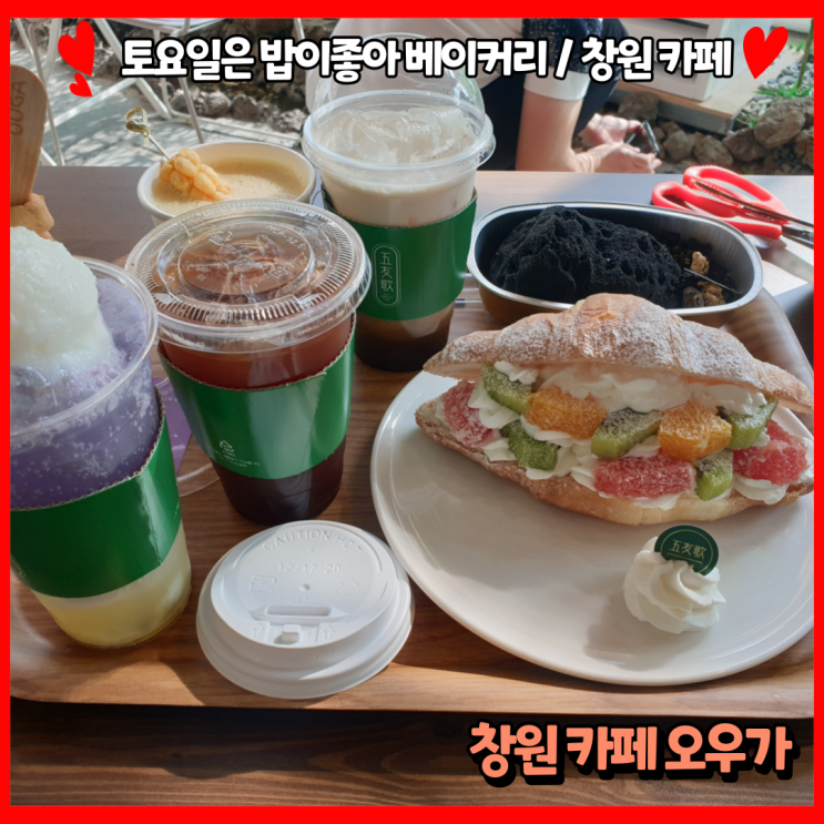 창원 카페 오우가 평일 후기 / 토요일은 밥이좋아 베이커리 : 네이버 블로그