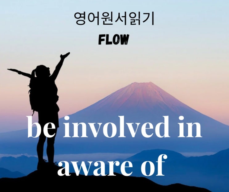 영어책읽기 몰입 flow 경험한 사람들의 증언과 그들의 공통점 (be involved in / aware of) : 네이버 블로그