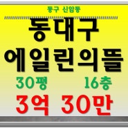 대구아파트경매 동구 신암동 동대구에일린의뜰 30평 법원경매
