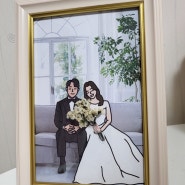 [12월 2주] 결혼하는 친구를 위한 선물/ 정성스러운 결혼선물 아이패드 그림/ 결혼식장 액자