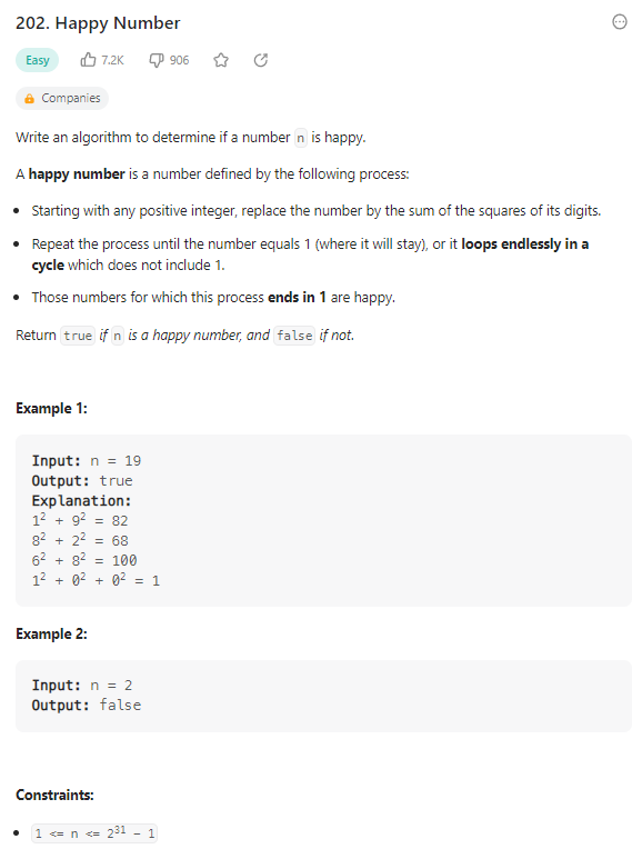 JAVA_Happy Number_LeetCode 202 : 네이버 블로그