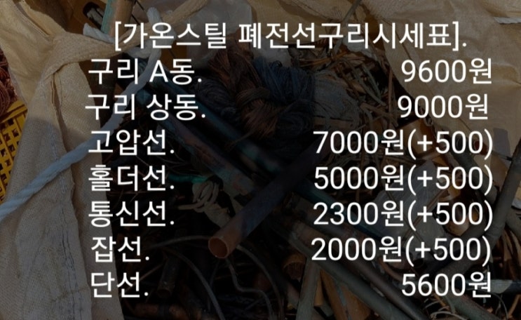 안성 천안고물상. 오늘구리시세 동시세 고물시세 폐전선가격 신주가격 고철단가 비철가격 : 네이버 블로그