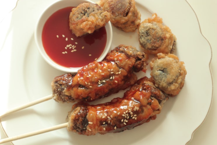 순대꼬치 : 순대튀김 초간단 양념 쓱~ 레시피 : 네이버 블로그