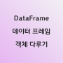 파이썬 pandas (2) DataFrame 객체 다루기