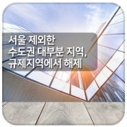 서울 제외한 수도권 대부분 지역, 규제지역에서 해제