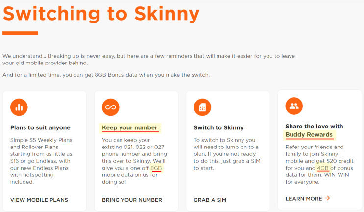 뉴질랜드 Skinny 통신사 변경하기 (번호 유지 & 무료 데이터 12GB 받기) : 네이버 블로그