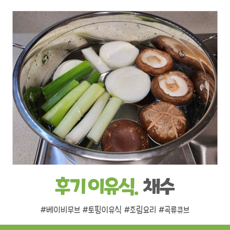 [후기/토핑 이유식] 감칠맛 있는 채수 만들기 (+ 조림요리, 곡류큐브 활용) : 네이버 블로그