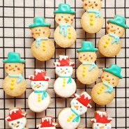 눈사람 쿠키 만들기 스노우맨 아이싱쿠키 크리스마스
