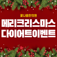 위례한의원 남위례역한의원 성남한의원 꽃나음한의원 크리스마스 이벤트 다이어트이벤트