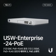 유비쿼티 완전 관리형 레이어 3 PoE 네트워크 스위치 USW-Enterprise-24-PoE