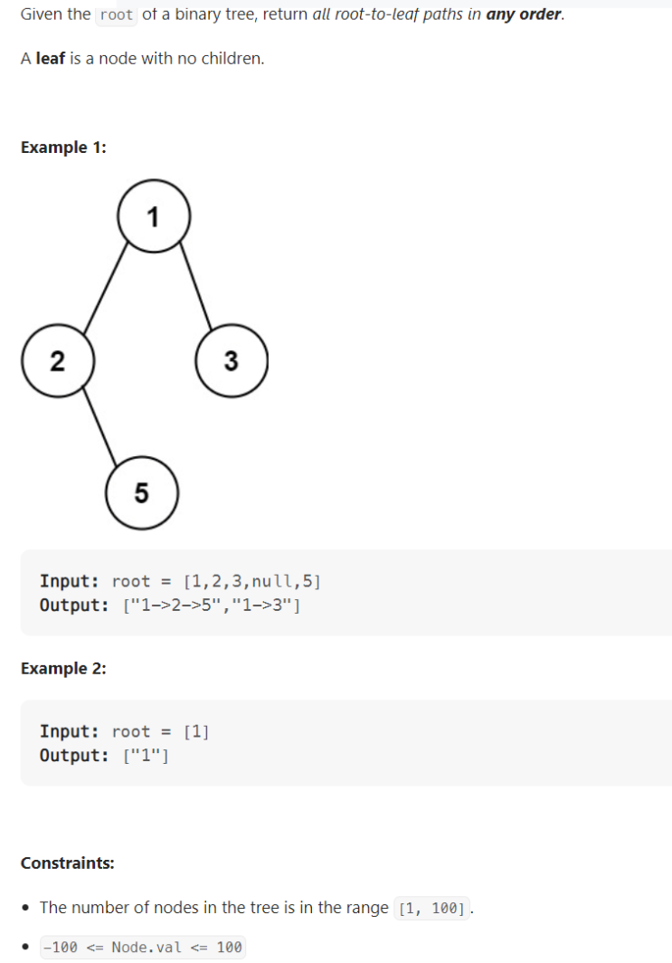 JAVA_Binary Tree Paths_LeetCode 257 : 네이버 블로그