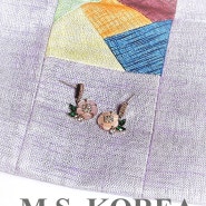 M.S.Korea 엠에스코리아 한국을 기념하는 특별한 선물, 자개로 만든 무궁화 귀걸이 & 참