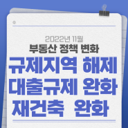 2022년 부동산/11월 규제지역 해제에 따른 부동산 시장 현안