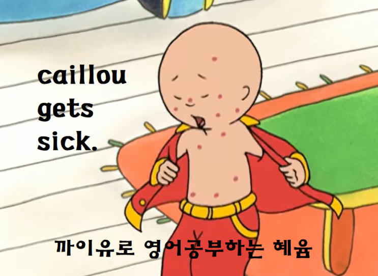 [까이유DVD대본] 1-52 Caillou gets sick. / 수두 영어로 : 네이버 블로그