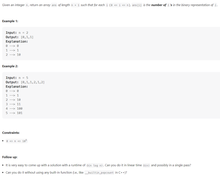 JAVA_Counting Bits_LeetCode 338 : 네이버 블로그